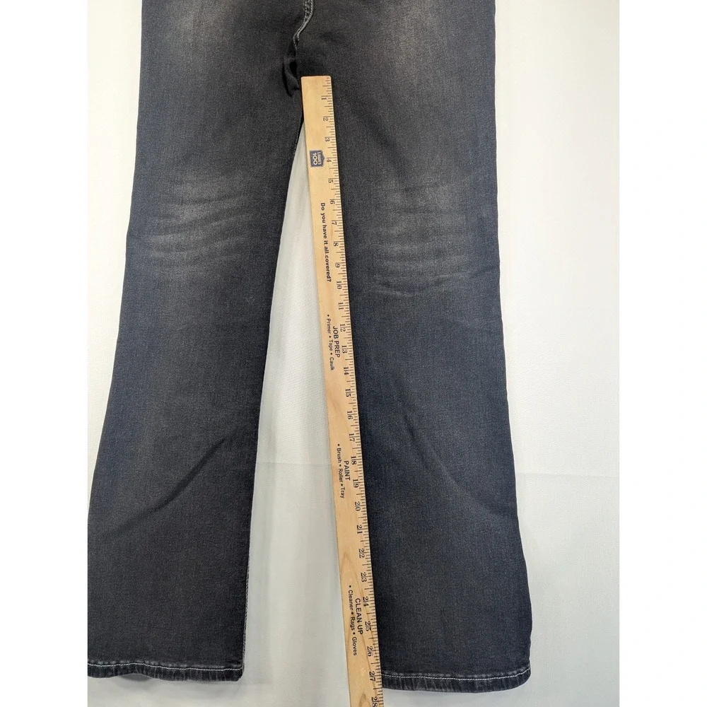 ROMWE Womens Black Wash Straight Jeans Embellished Pockets Size L US 8 10‎